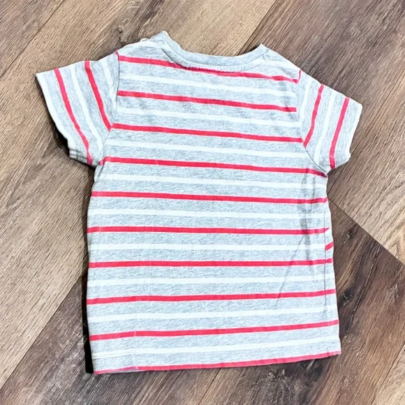 Baby Boden Gray and Red Airplane Tee Shirt Top Plane Short Sleeves 18-24m - Picture 9 of 12